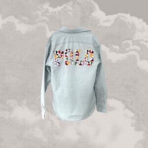 POLO RALPH LAUREN Chambray Denim Embroidered Logo Shirt Button down Remsey